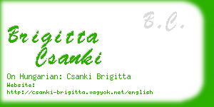 brigitta csanki business card